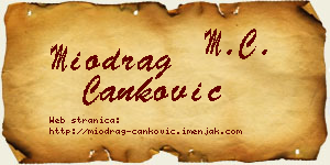 Miodrag Čanković vizit kartica